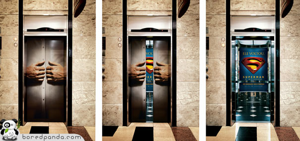 Elevator Ads Superman4