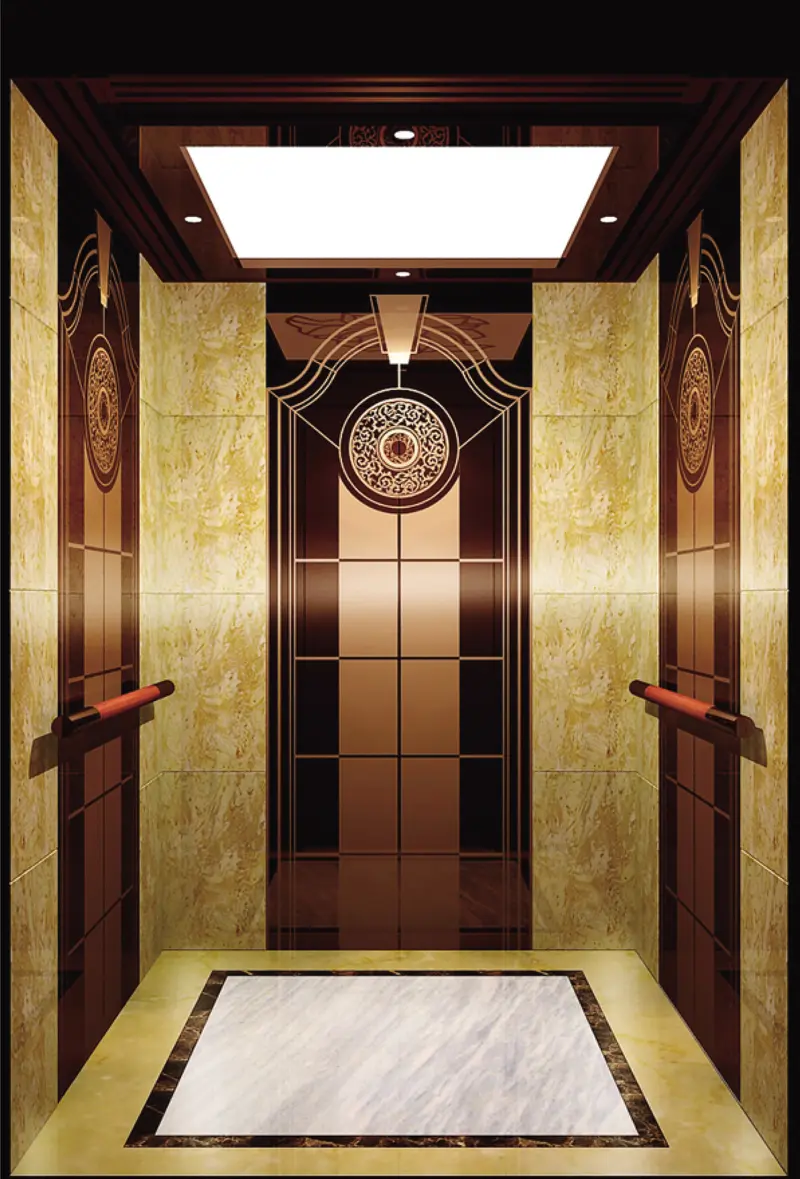 石材电梯轿厢装饰效果图 石材电梯轿厢装饰效果图