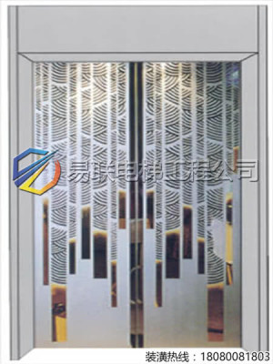 本色镜面蚀刻不锈钢电梯厅门装潢效果图