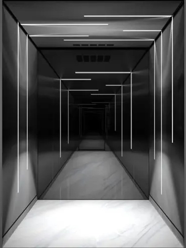 通透全景·观光电梯三面夹胶玻璃装潢